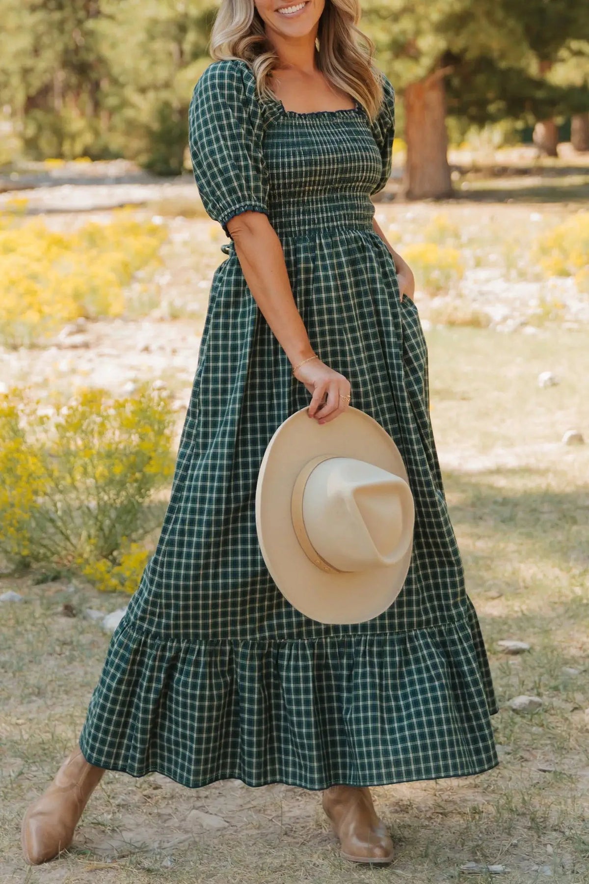 The Brooke Maxi Dress - Green — view 2