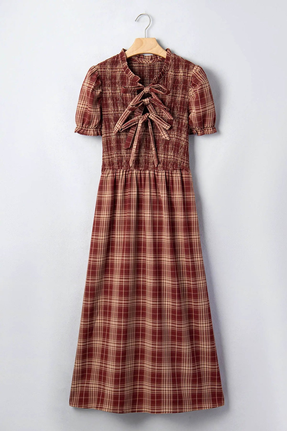 The Raven Midi Dress - Red — view 4