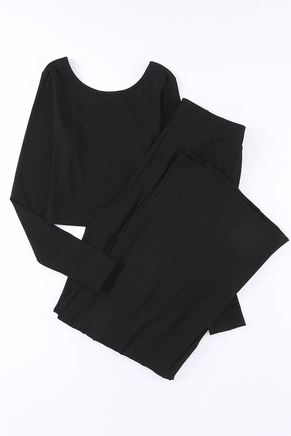 Grateful Threads Boutique Midnight Mood Ribbed Lounge Set - Outfit Sets