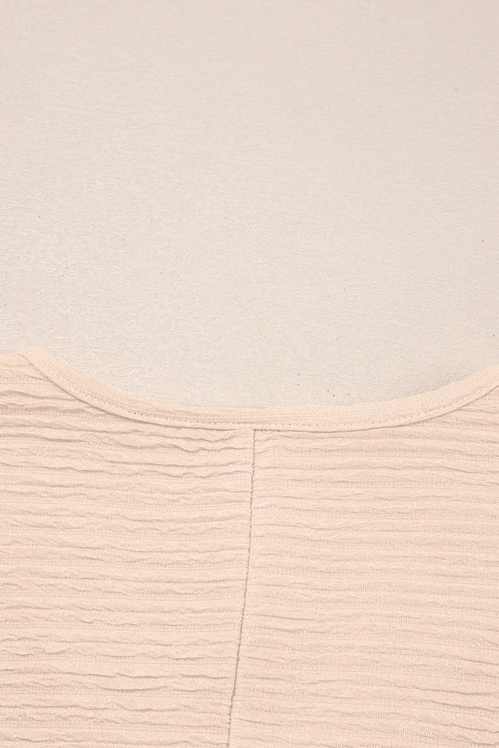Grateful Threads Boutique Apricot Textured V Neck T-Shirt & Shorts Set – Effortless Summer Chic - Outfit Sets Apricot Textured V Neck T Shirt and Shorts Set