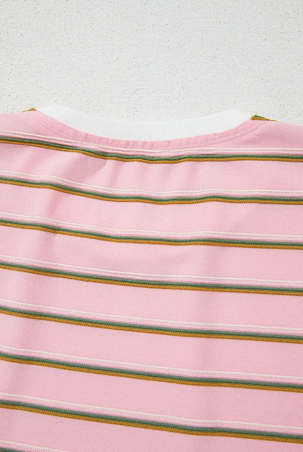 Grateful Threads Boutique The Pink Lemonade Stripe Lounge Set - Outfit Sets Pink Stripe Wide Short Sleeve Tee and Short Set