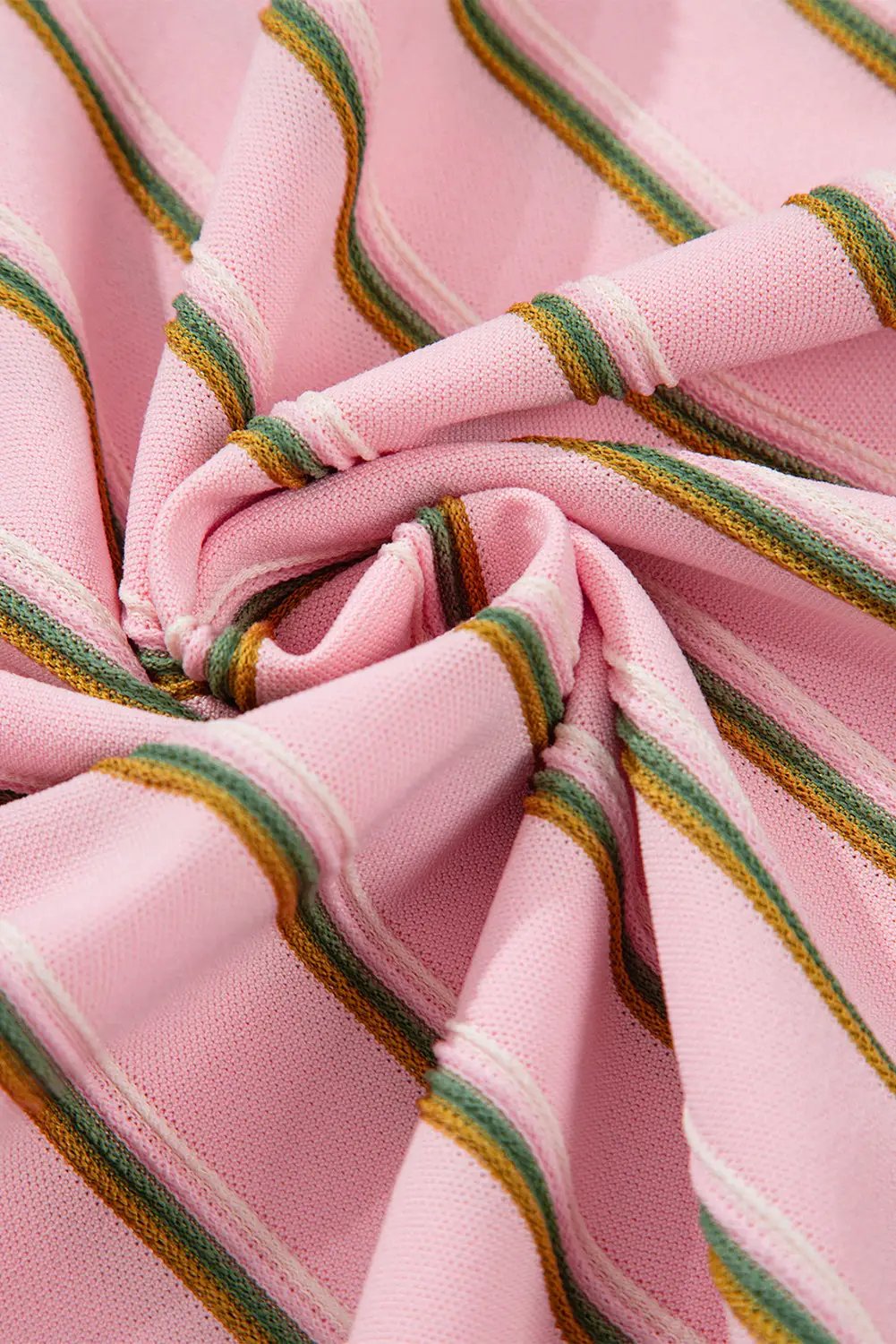 Grateful Threads Boutique The Pink Lemonade Stripe Lounge Set - Outfit Sets Pink Stripe Wide Short Sleeve Tee and Short Set