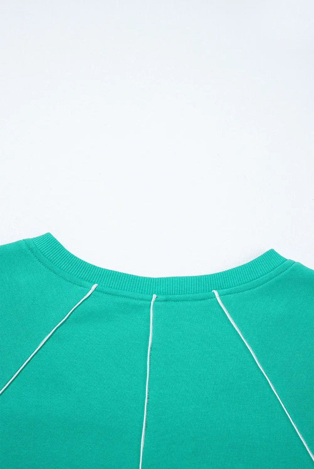 Grateful Threads Boutique Dark Green Colorblock Trim V-Neck Pullover Top and Shorts Set - Outfit Sets