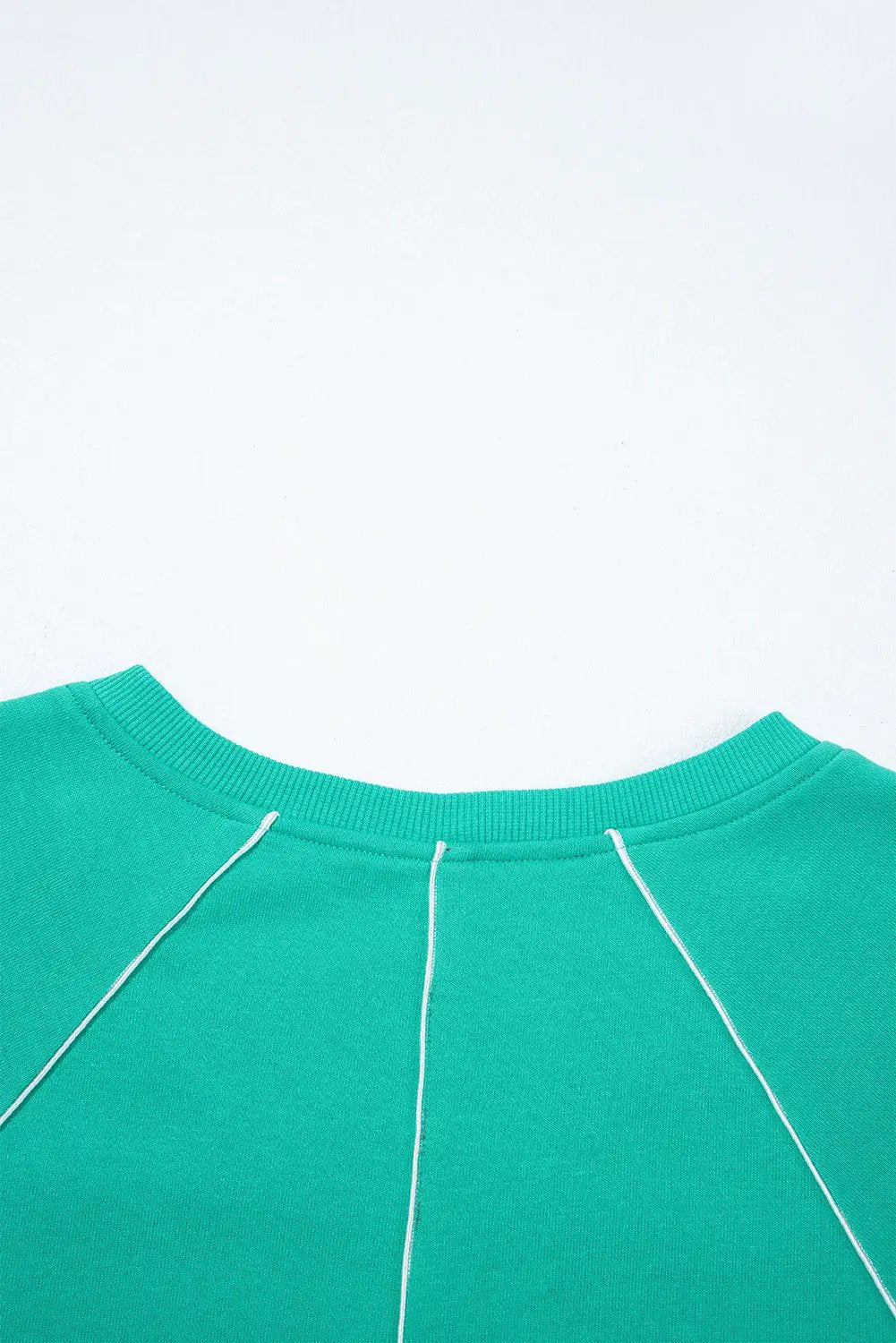 Grateful Threads Boutique Dark Green Colorblock Trim V-Neck Pullover Top and Shorts Set - Outfit Sets