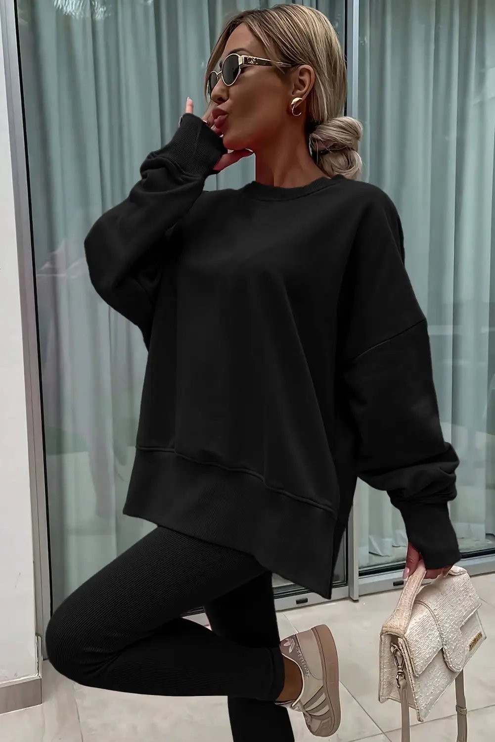 The Margo Pant Set - Black — view 3