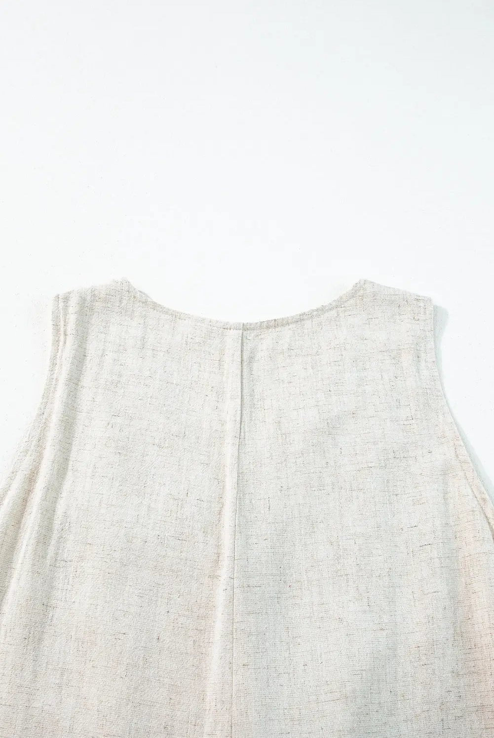 Grateful Threads Boutique Beige Sleeveless V-Neck Romper - One-Pieces Beige V Neck Romper
