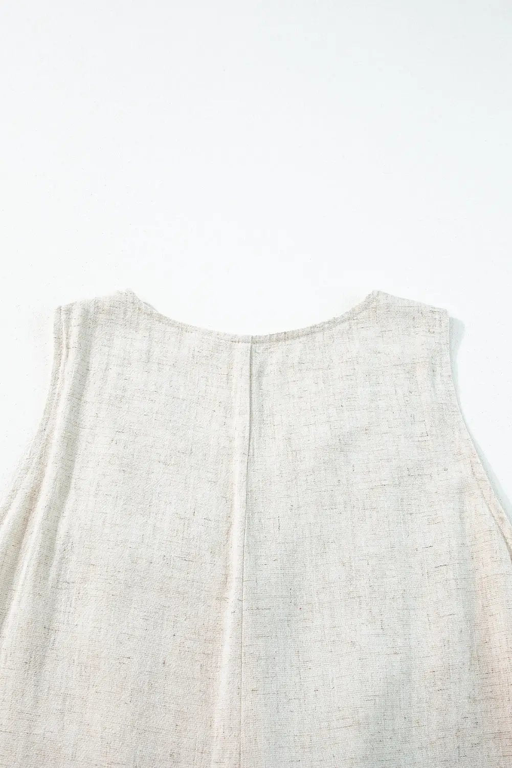 Grateful Threads Boutique Beige Sleeveless V-Neck Romper - One-Pieces Beige V Neck Romper
