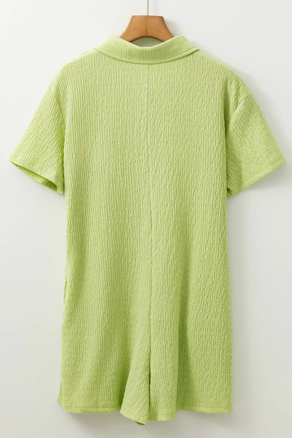 Grateful Threads Boutique Meadow Mist Green Textured Romper – Effortless Style & Comfort - One-Pieces green textured romper