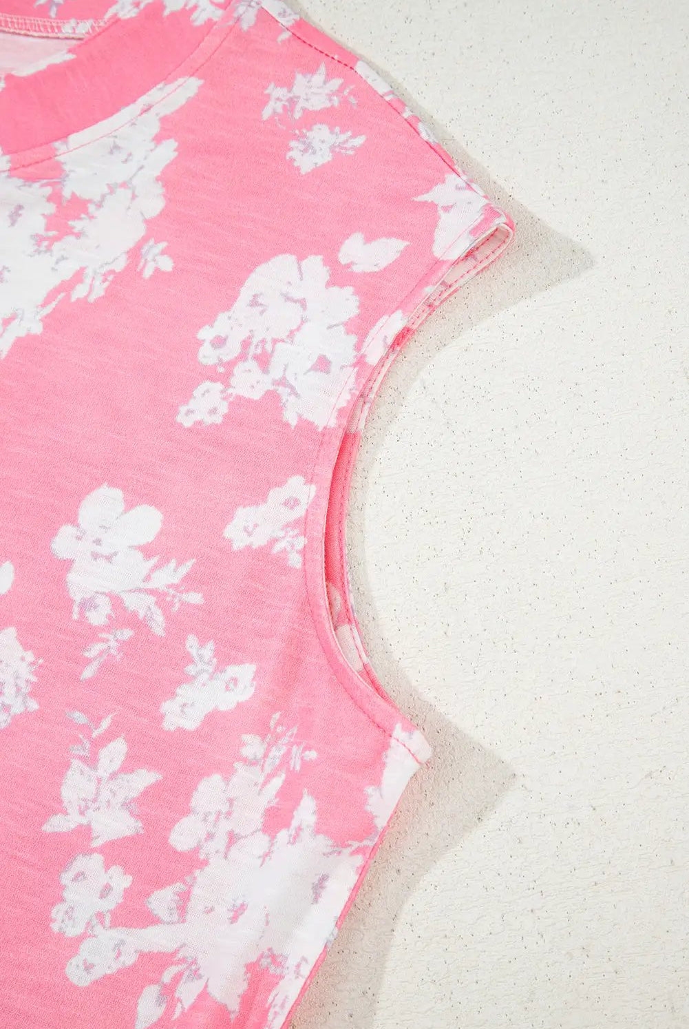 Grateful Threads Boutique Pink Floral Print Wide Leg Sleeveless Jumpsuit – Fresh & Flirty - One-Pieces Pink Floral Print Half Button Wide Leg Relaxed Sleeveless Jumpsuit