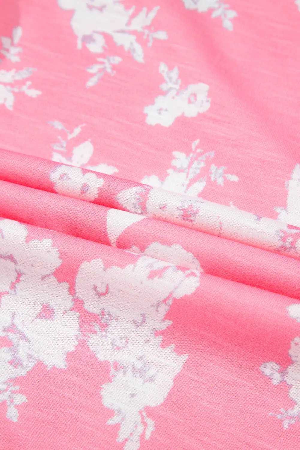 Grateful Threads Boutique Pink Floral Print Wide Leg Sleeveless Jumpsuit – Fresh & Flirty - One-Pieces Pink Floral Print Half Button Wide Leg Relaxed Sleeveless Jumpsuit