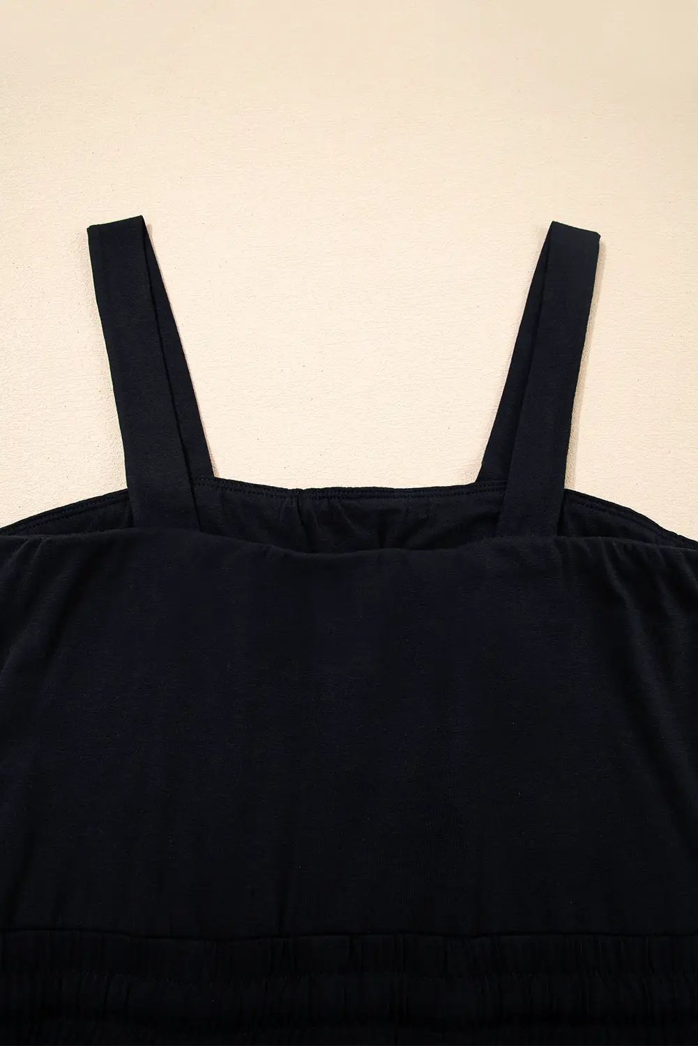 Grateful Threads Boutique Black Drawstring Wide Leg Cargo Pockets Sleeveless Jumpsuit - One-Pieces Black Drawstring Wide Leg Cargo Pockets Sleeveless Jumpsuit