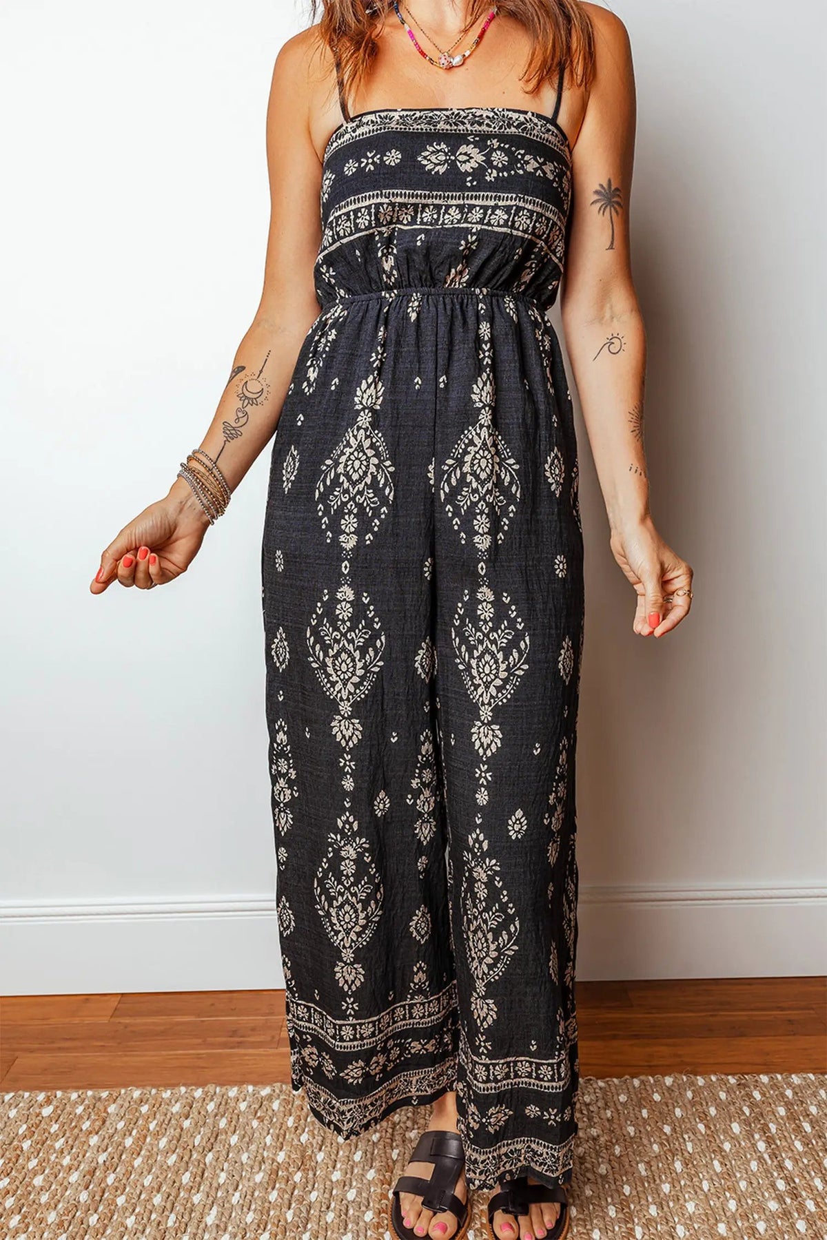 The Eden Jumpsuit or Romper - Black — view 3