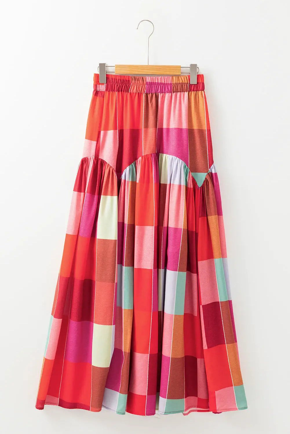 Grateful Threads Boutique Plaid High Waist Maxi Skirt - Skirts