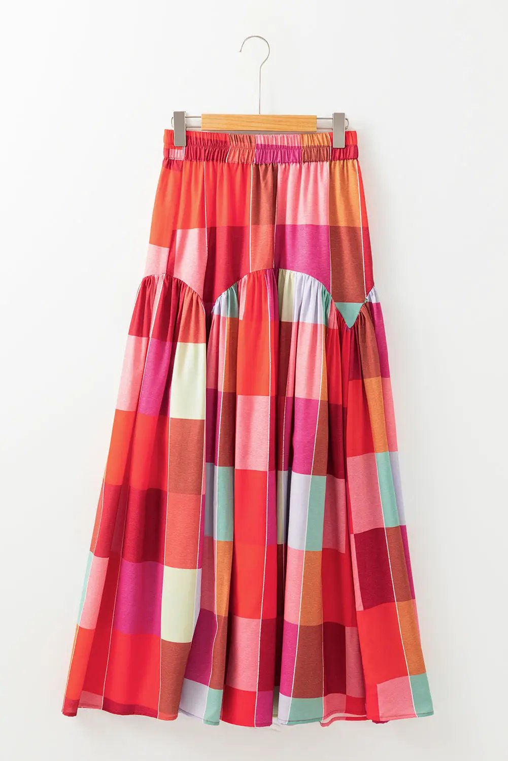 Grateful Threads Boutique Plaid High Waist Maxi Skirt - Skirts