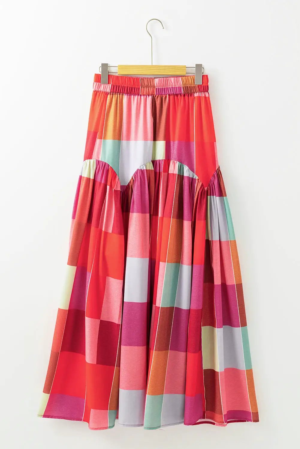 Grateful Threads Boutique Plaid High Waist Maxi Skirt - Skirts