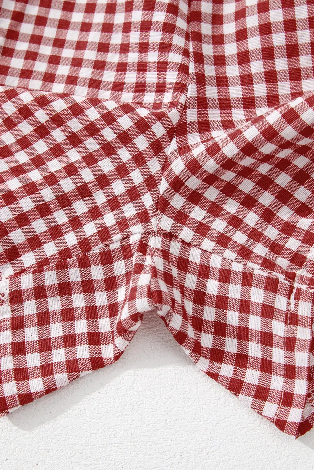 Grateful Threads Boutique Gingham High Waist Boxer Shorts – Trendy, Comfy & Flattering Fit - Short Trousers Gingham Printed High Waist Shorts