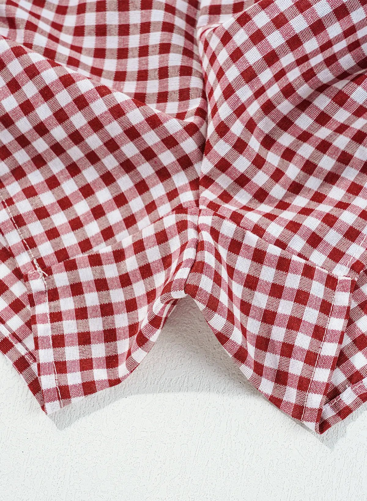 Grateful Threads Boutique Gingham High Waist Boxer Shorts – Trendy, Comfy & Flattering Fit - Short Trousers Gingham Printed High Waist Shorts