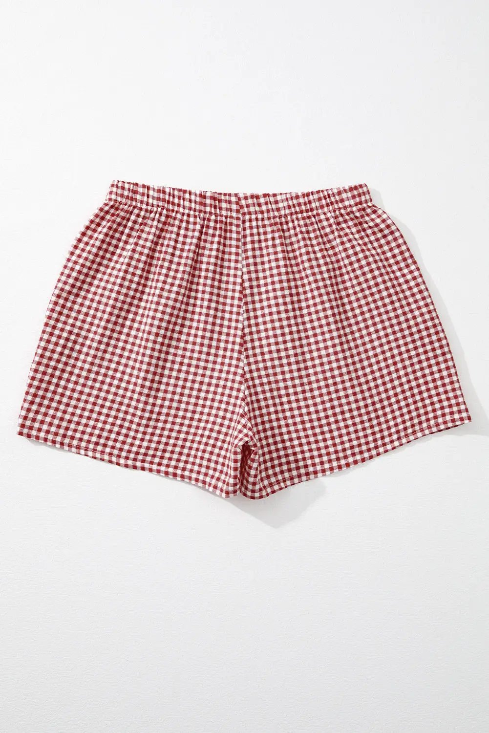 Grateful Threads Boutique Gingham High Waist Boxer Shorts – Trendy, Comfy & Flattering Fit - Short Trousers Gingham Printed High Waist Shorts