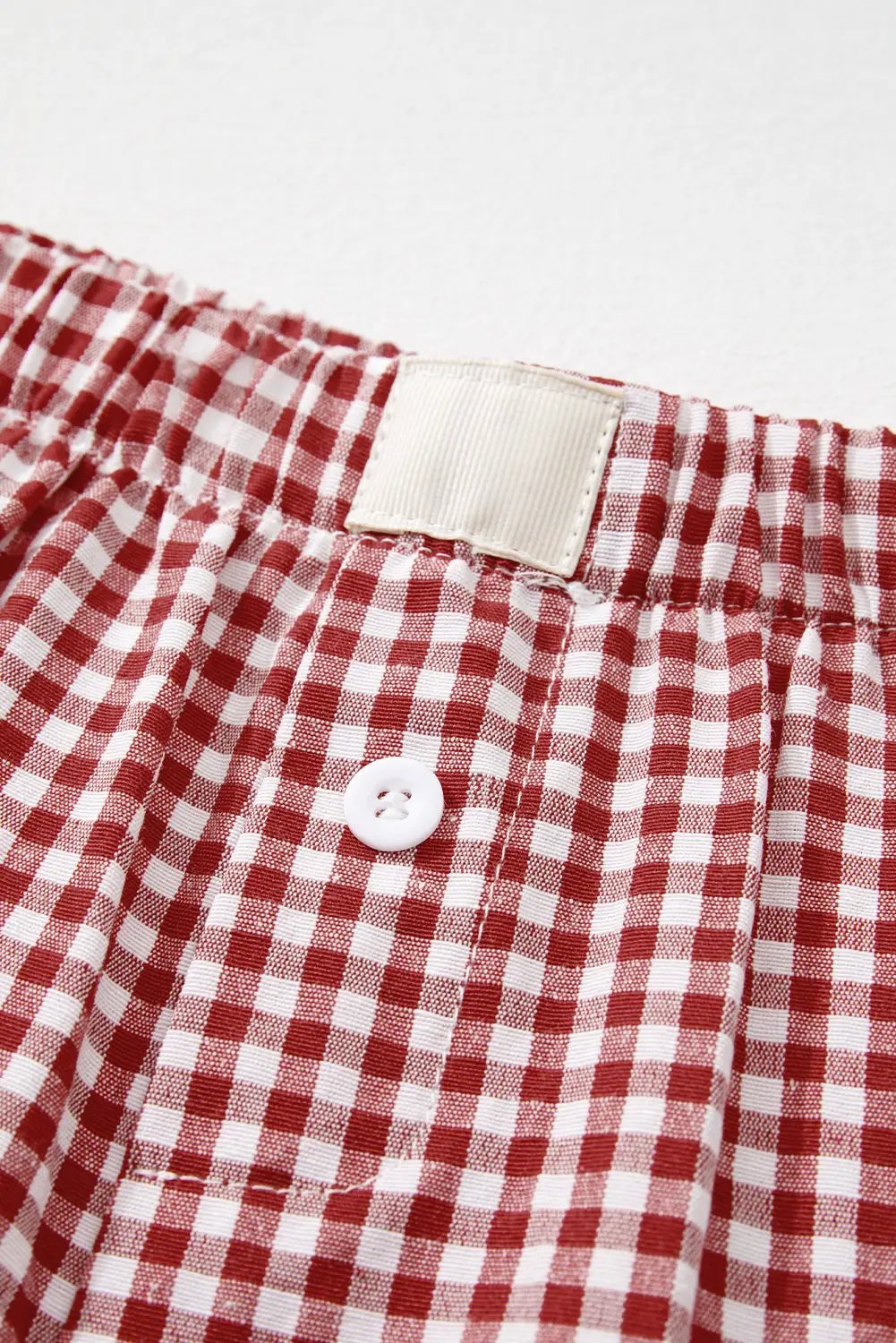Grateful Threads Boutique Gingham High Waist Boxer Shorts – Trendy, Comfy & Flattering Fit - Short Trousers Gingham Printed High Waist Shorts