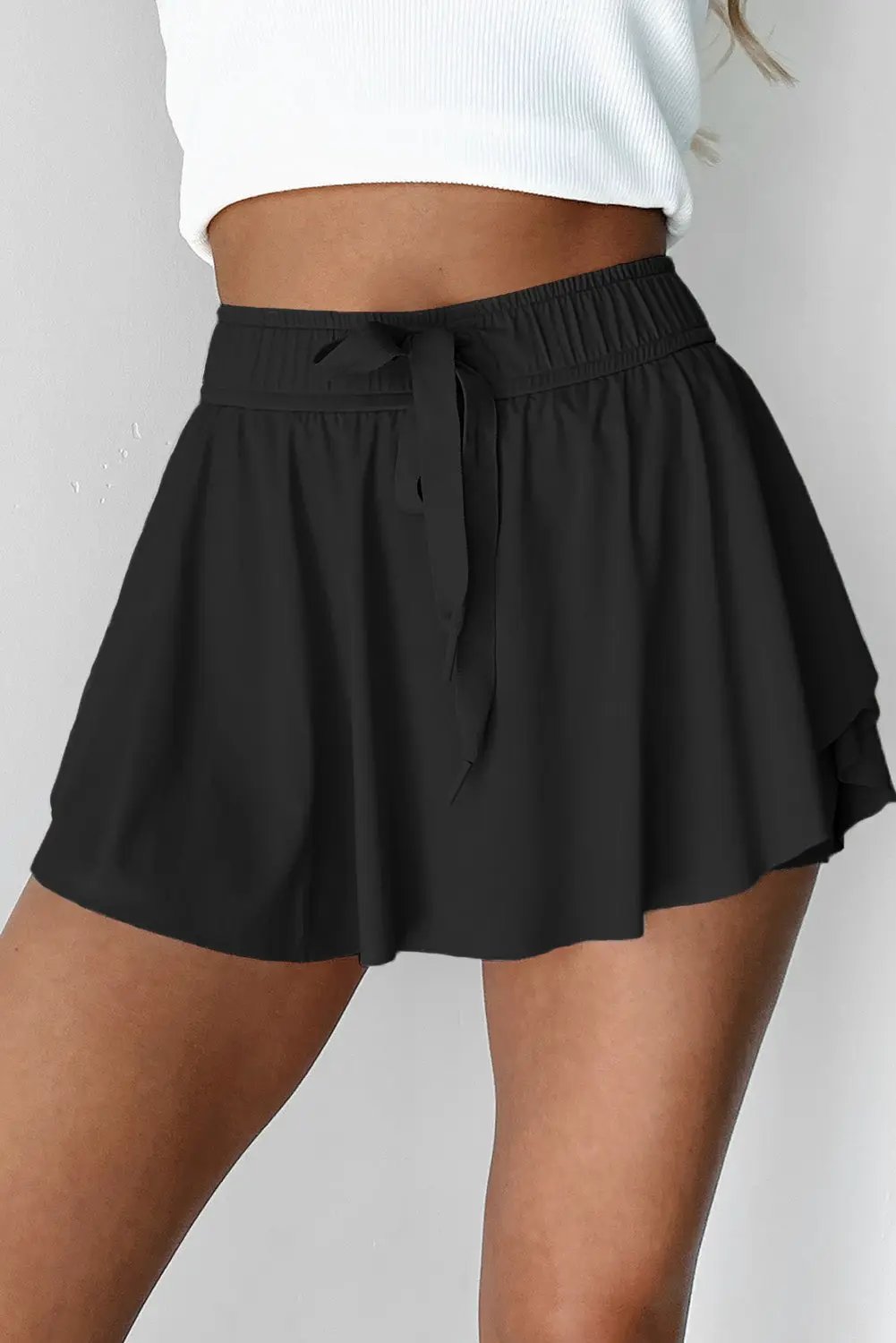 Grateful Threads Boutique Drawstring Elastic Waistband Lined Tennis Skort - Skorts