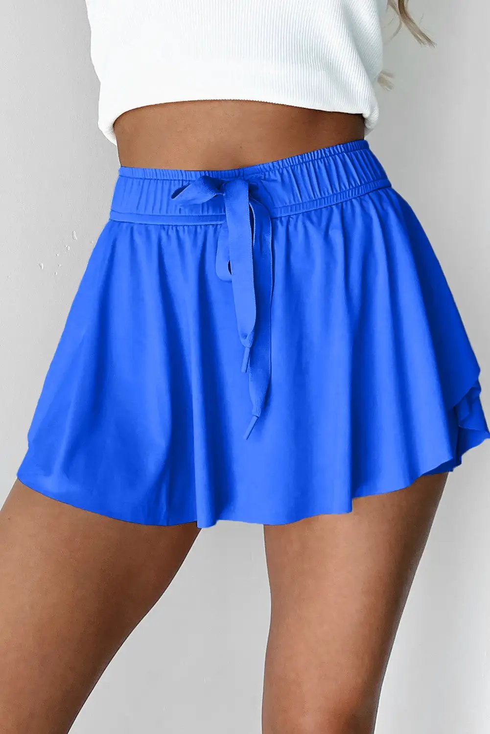 Grateful Threads Boutique Drawstring Elastic Waistband Lined Tennis Skort - Skorts