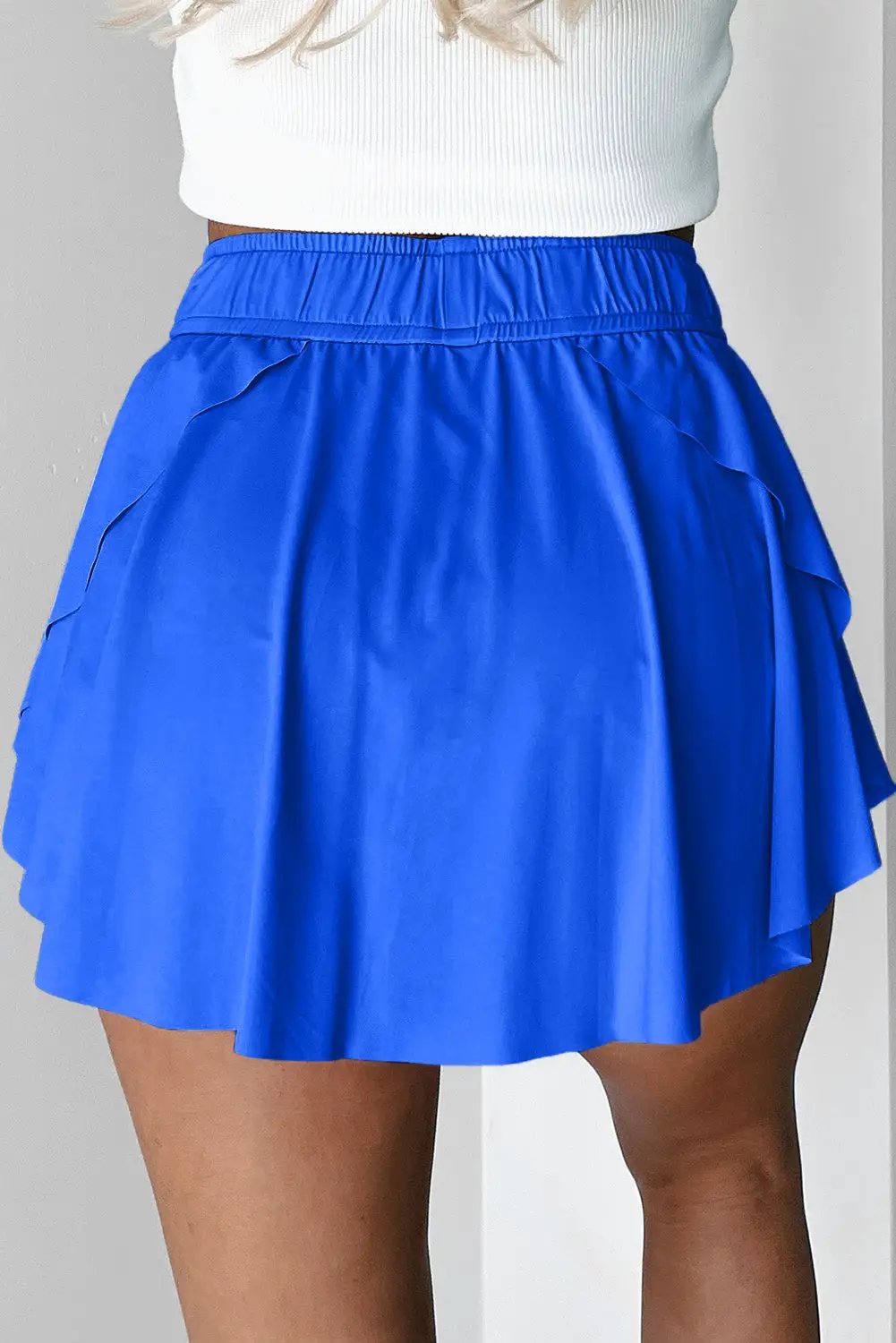 Grateful Threads Boutique Drawstring Elastic Waistband Lined Tennis Skort - Skorts