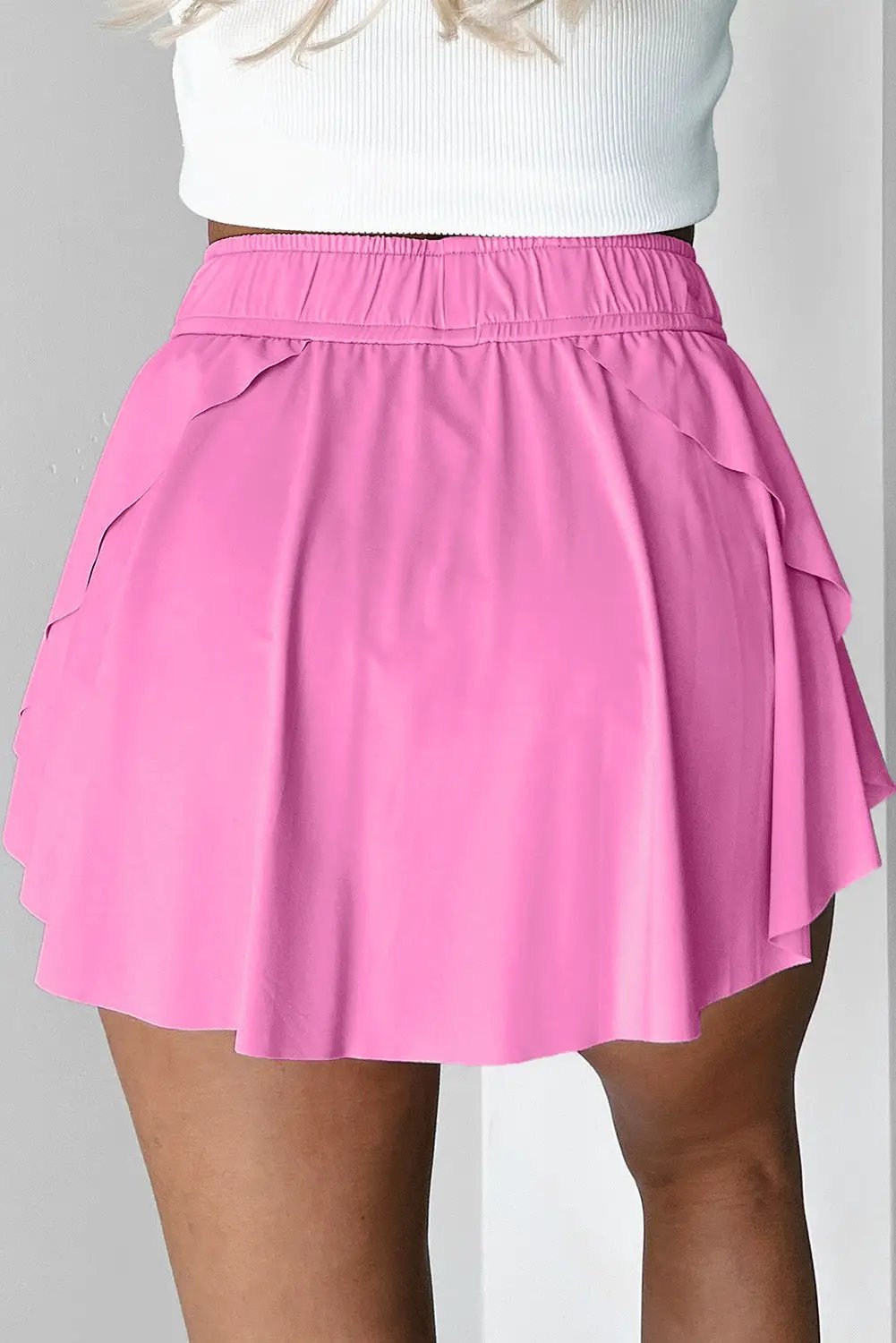 Grateful Threads Boutique Drawstring Elastic Waistband Lined Tennis Skort - Skorts