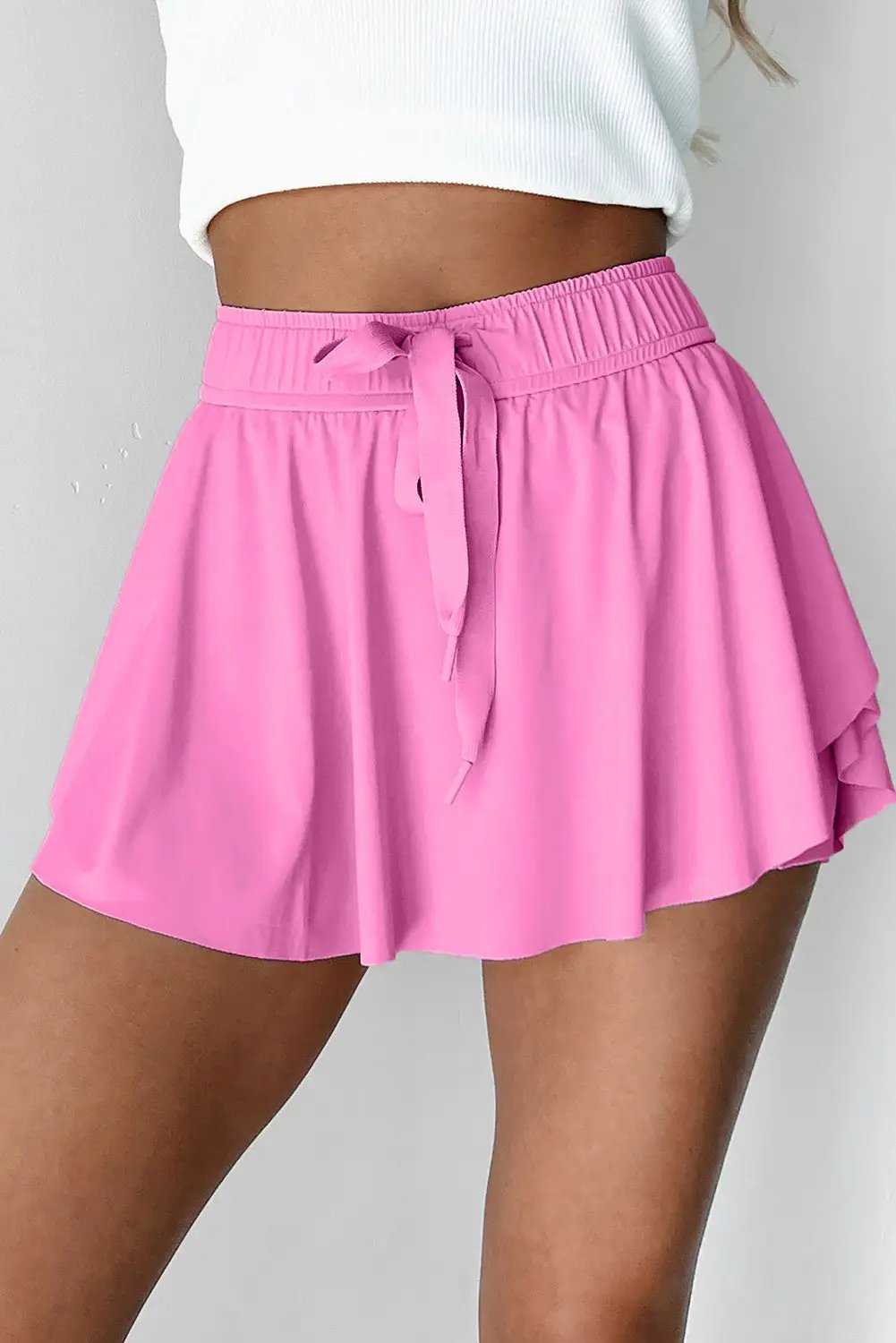 Grateful Threads Boutique Drawstring Elastic Waistband Lined Tennis Skort - Skorts