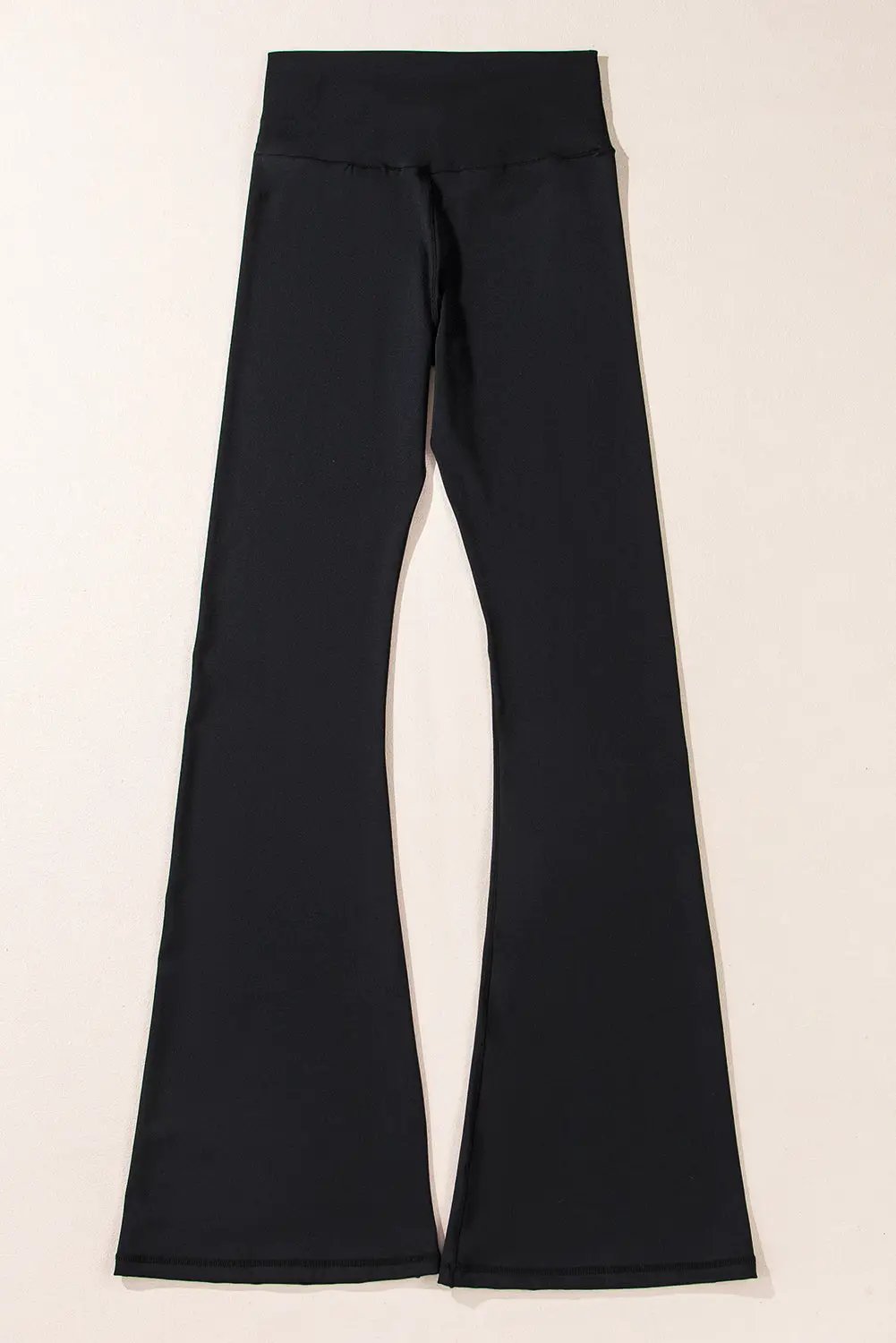 Grateful Threads Boutique Black V Shape High Waist Flared Leggings - Leggings
