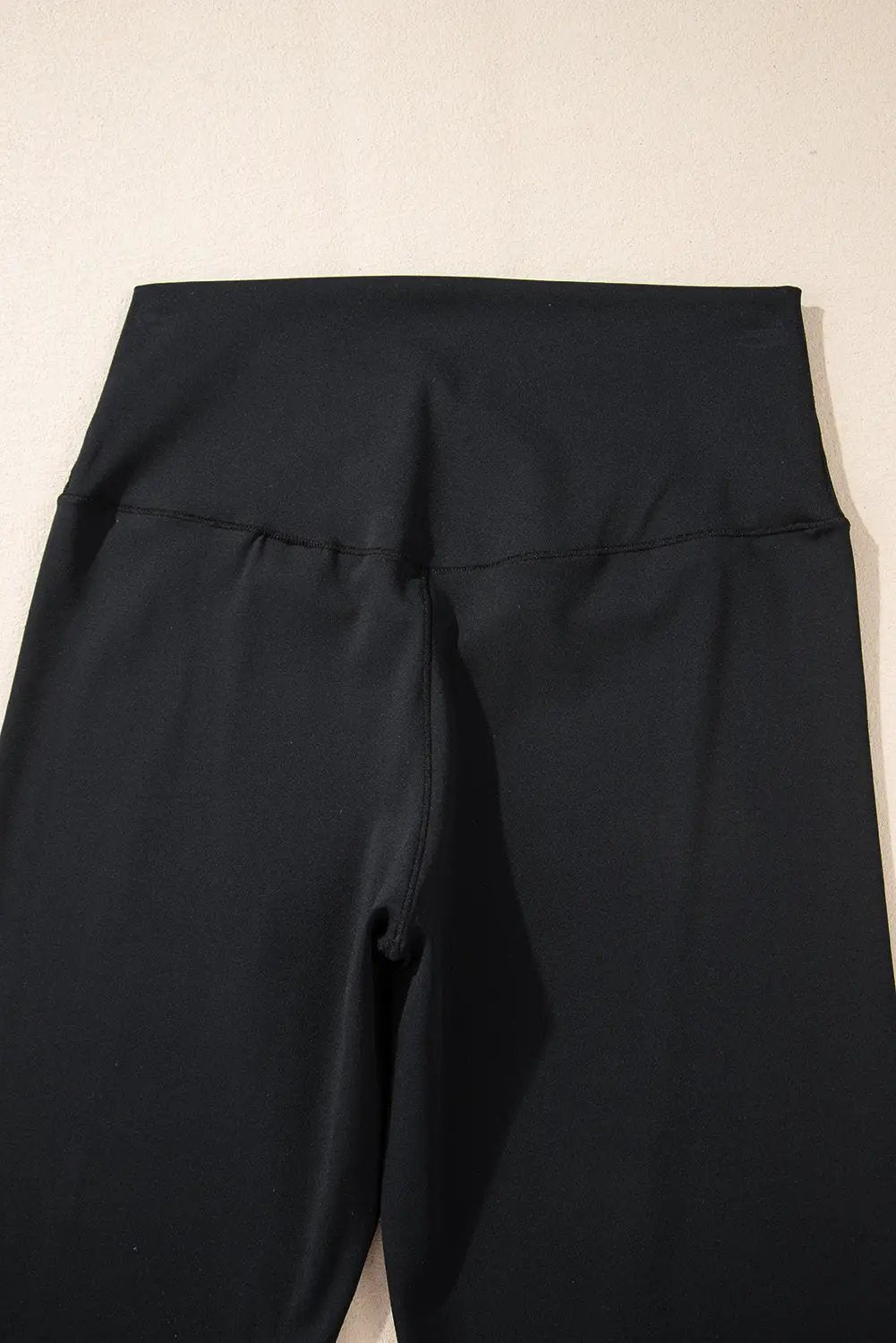 Grateful Threads Boutique Black V Shape High Waist Flared Leggings - Leggings