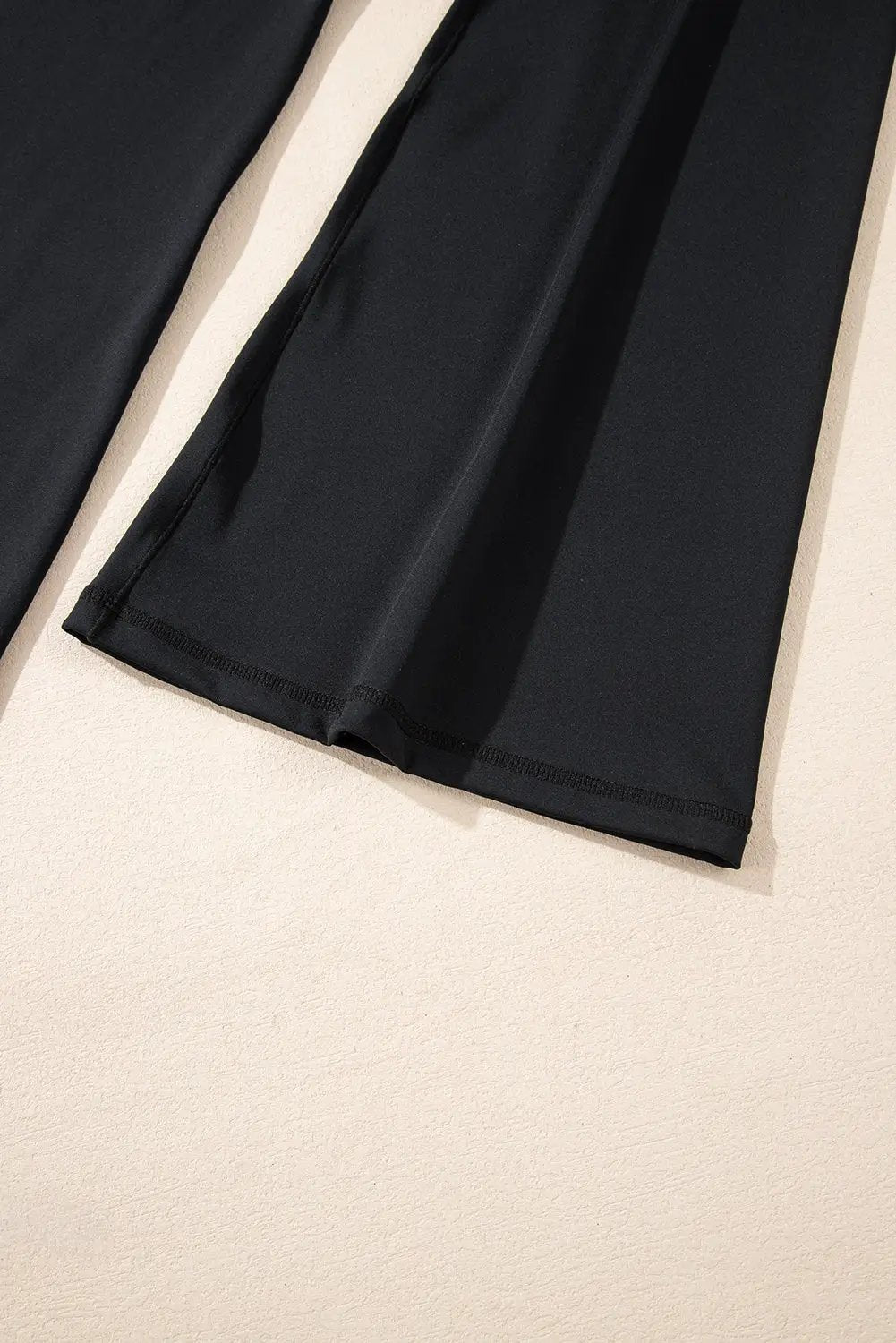 Grateful Threads Boutique Black V Shape High Waist Flared Leggings - Leggings
