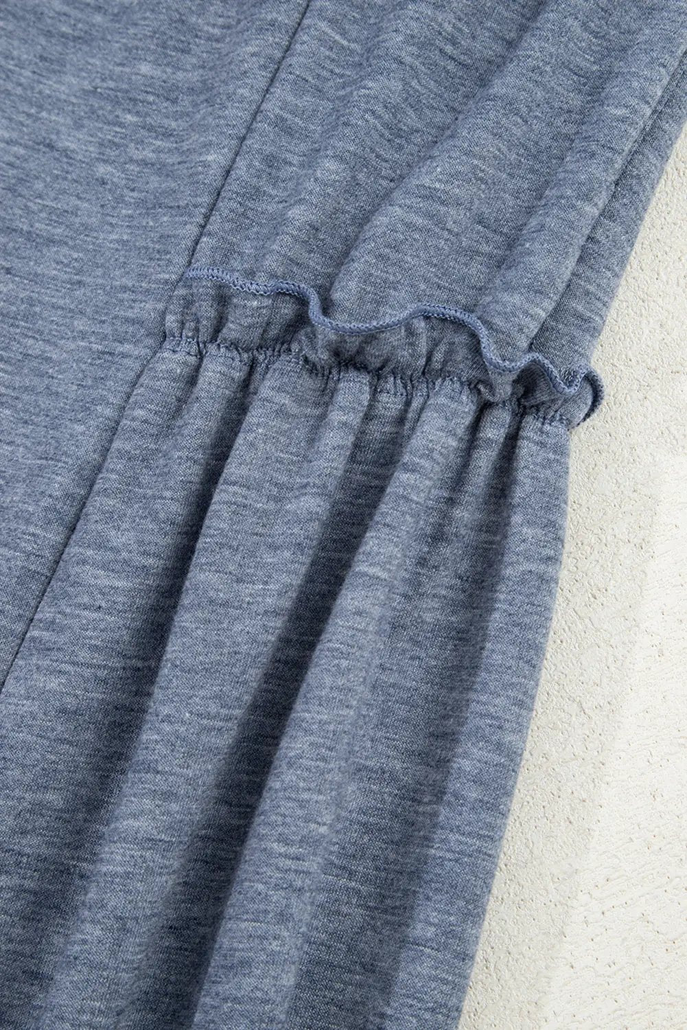 Grateful Threads Boutique High Frilled Detail Wide Leg High Waist Knit Pants - Pants High Frilled Detail Wide Leg High Waist Knit Pants