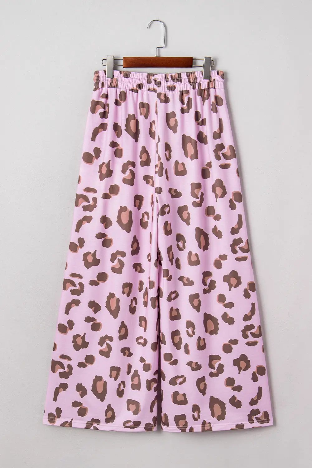 Grateful Threads Boutique Pink Drawstring Leopard Print Patch Pocket Loose Pants - Pants Pink Drawstring Leopard Print Patch Pocket Loose Pants