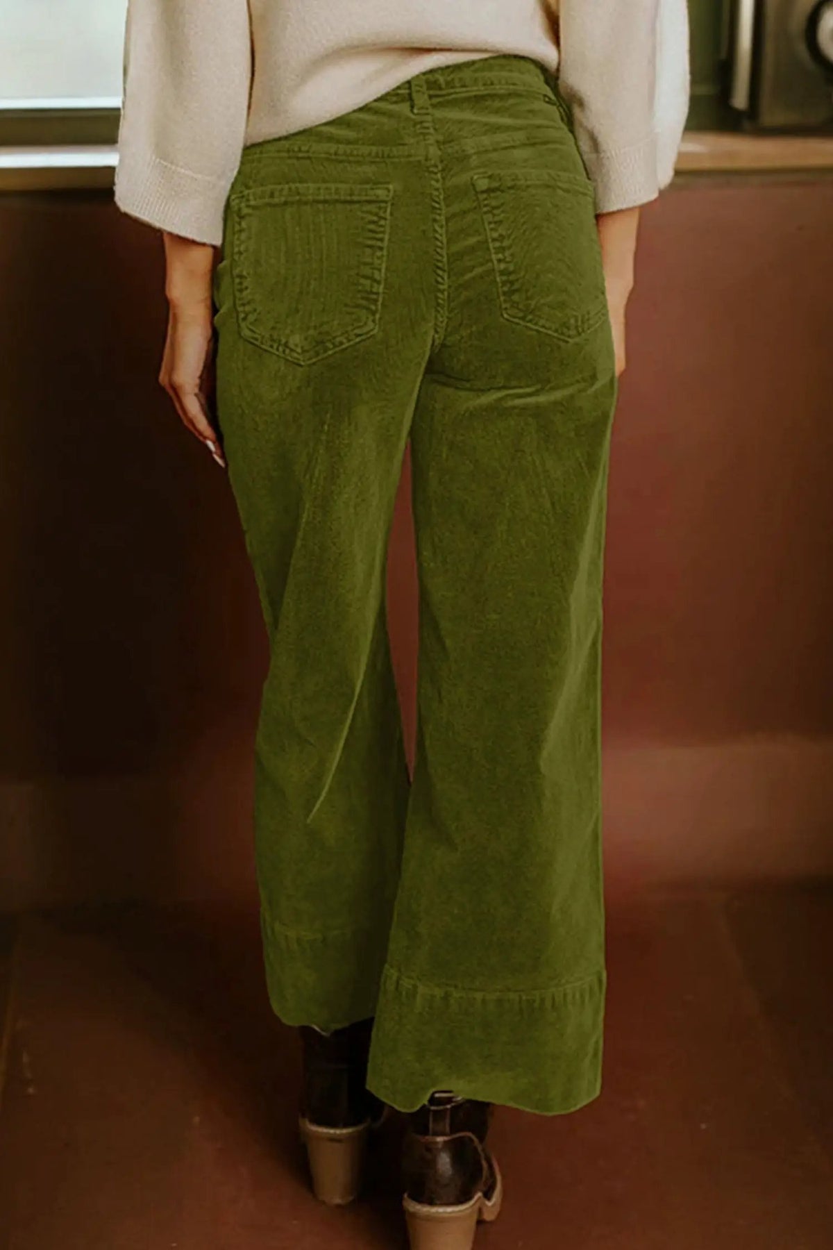 The Macy Pants - Vineyard Green — view 3