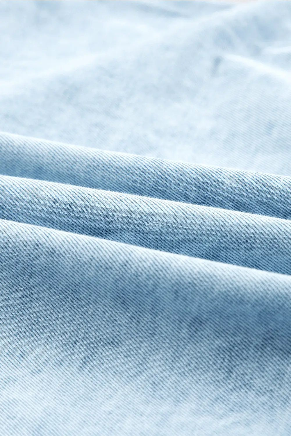 Grateful Threads Boutique Beau Blue Mineral Wash Ruffled Short Sleeve Buttoned Denim Dress - Dresses Beau Blue Mineral Wash Ruffled Short Sleeve Buttoned Denim Dress