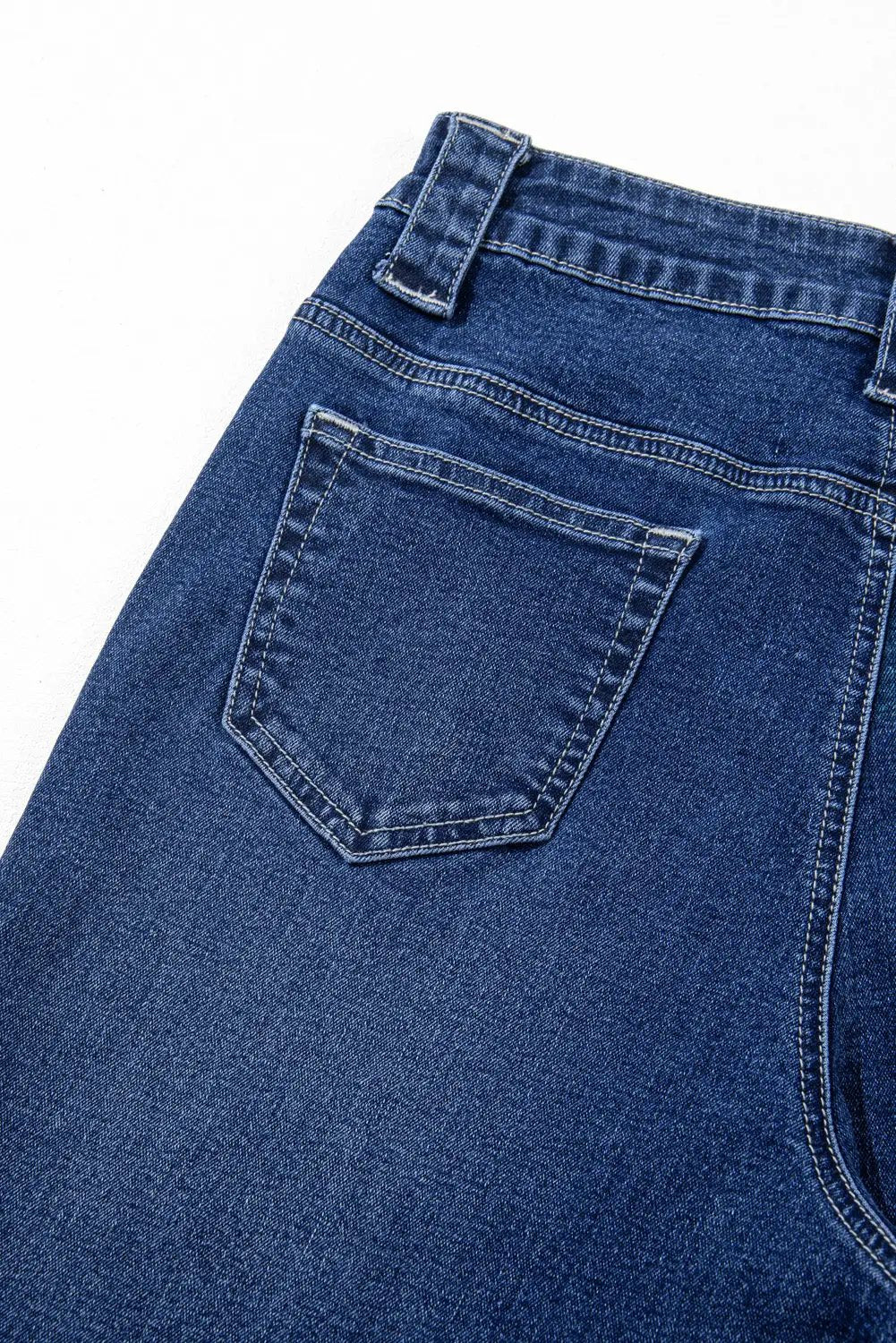 Grateful Threads Boutique Sail Blue Wide Leg Pocketed High Waist Jeans - Jeans Sail Blue Wide Leg Pocketed High Waist Jeans