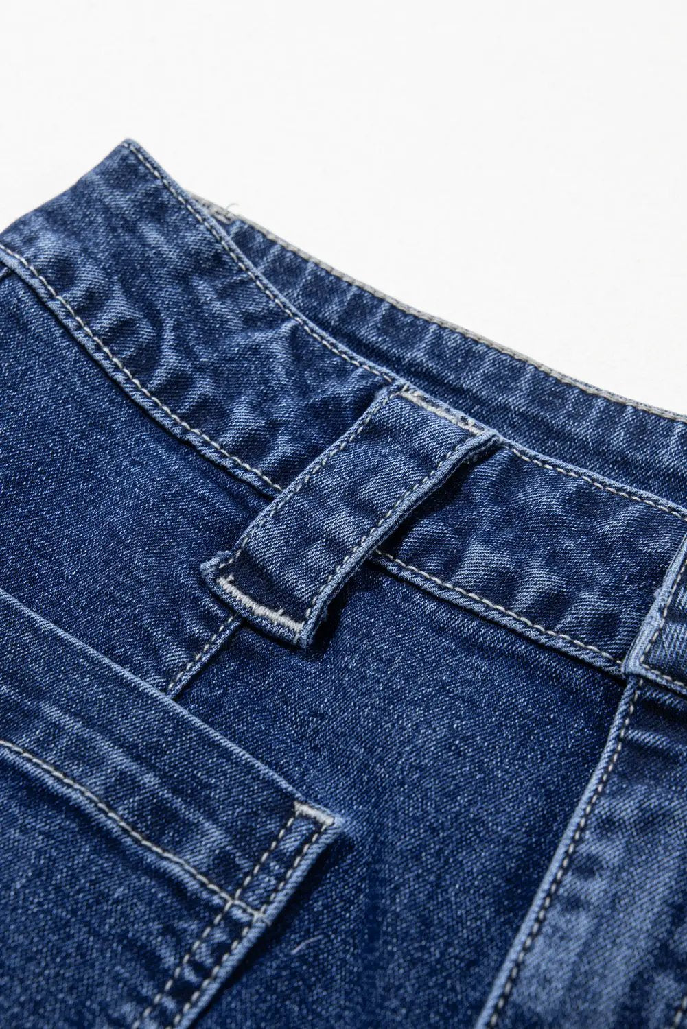 Grateful Threads Boutique Sail Blue Wide Leg Pocketed High Waist Jeans - Jeans Sail Blue Wide Leg Pocketed High Waist Jeans