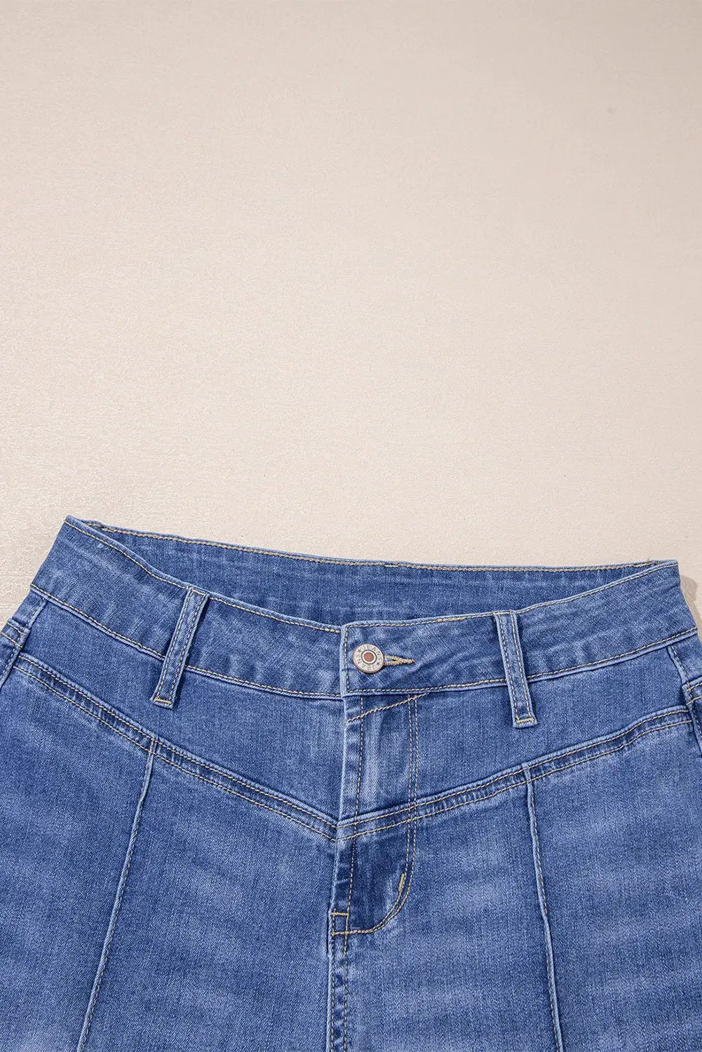 Grateful Threads Boutique Beau Blue Tailored Center Seam Detail Straight Loose High Rise Jeans - Jeans Beau Blue Tailored Center Seam Detail Straight Loose High Rise Jeans