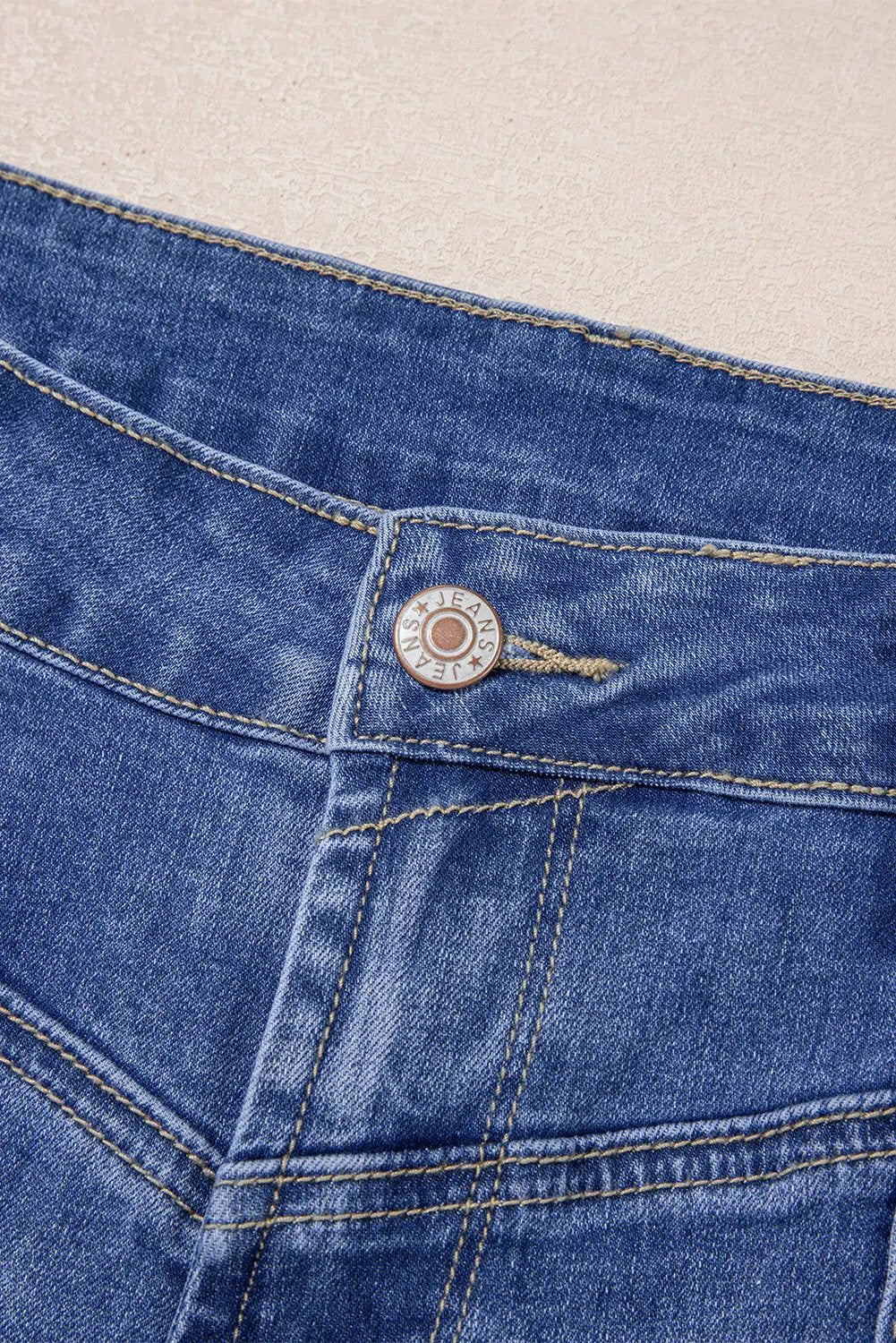 Grateful Threads Boutique Beau Blue Tailored Center Seam Detail Straight Loose High Rise Jeans - Jeans Beau Blue Tailored Center Seam Detail Straight Loose High Rise Jeans