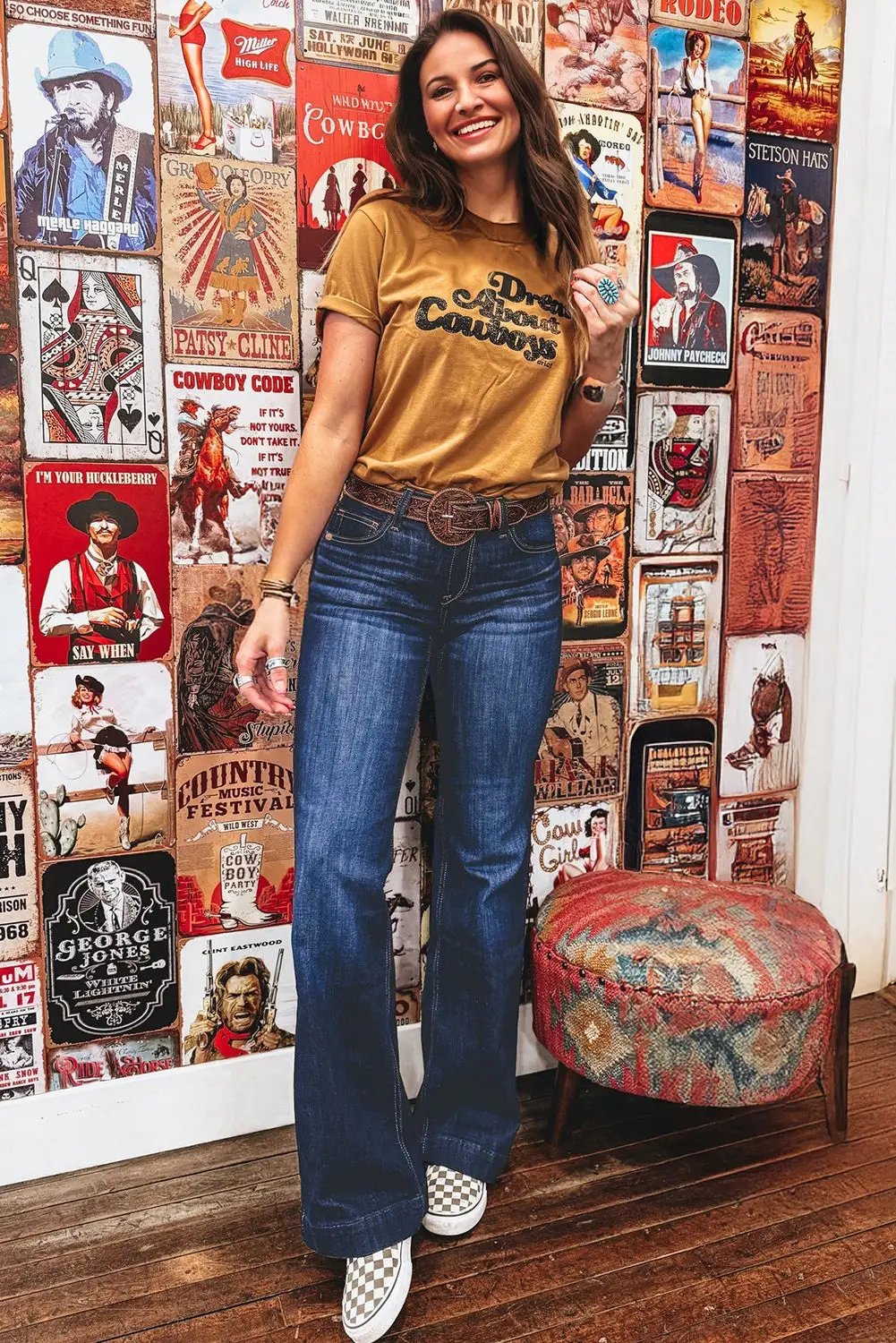 Grateful Threads Boutique Sail Blue Western Stitch Patched Pocket Bootcut Jeans - Jeans Sail Blue Western Stitch Patched Pocket Bootcut Jeans
