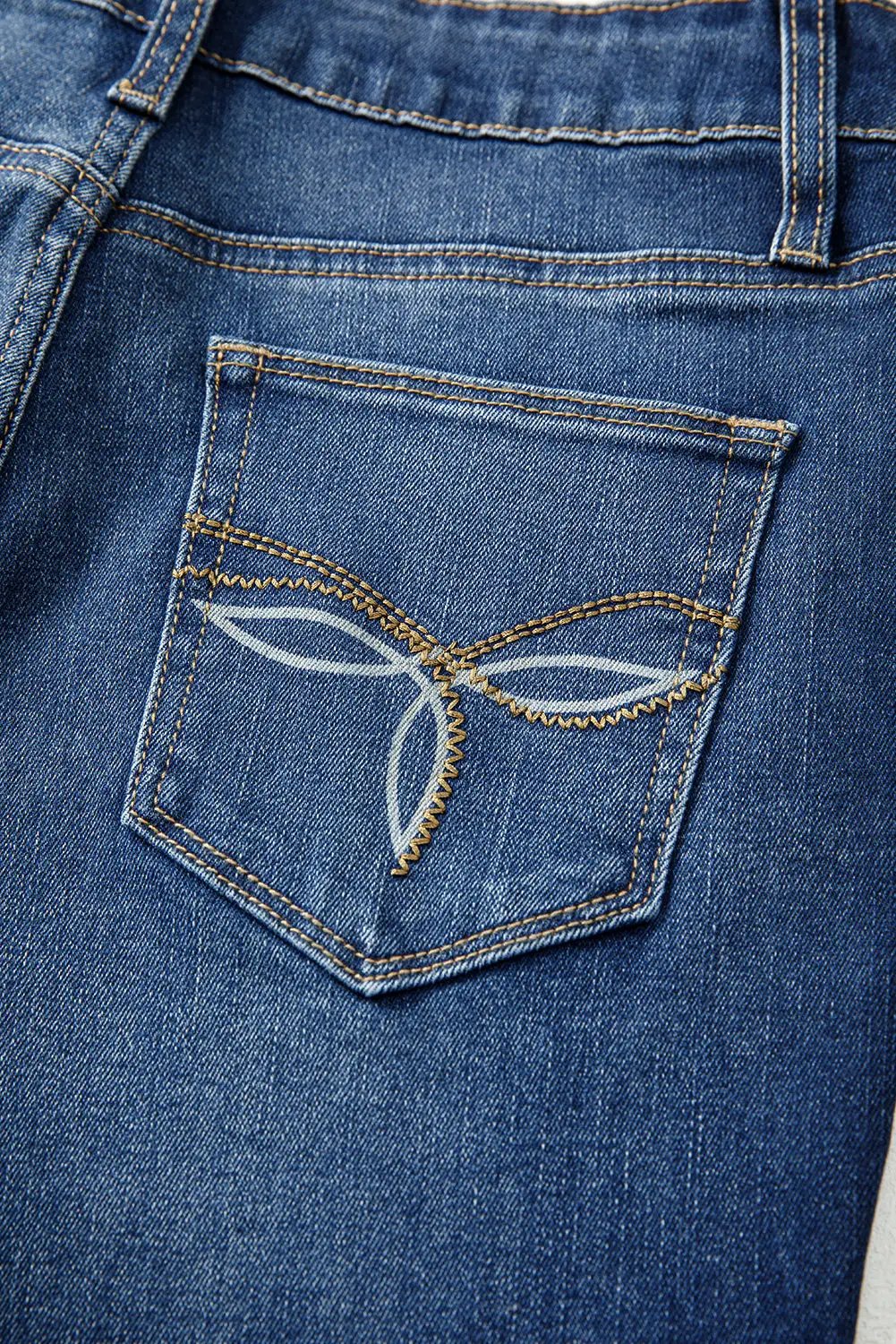 Grateful Threads Boutique Sail Blue Western Stitch Patched Pocket Bootcut Jeans - Jeans Sail Blue Western Stitch Patched Pocket Bootcut Jeans
