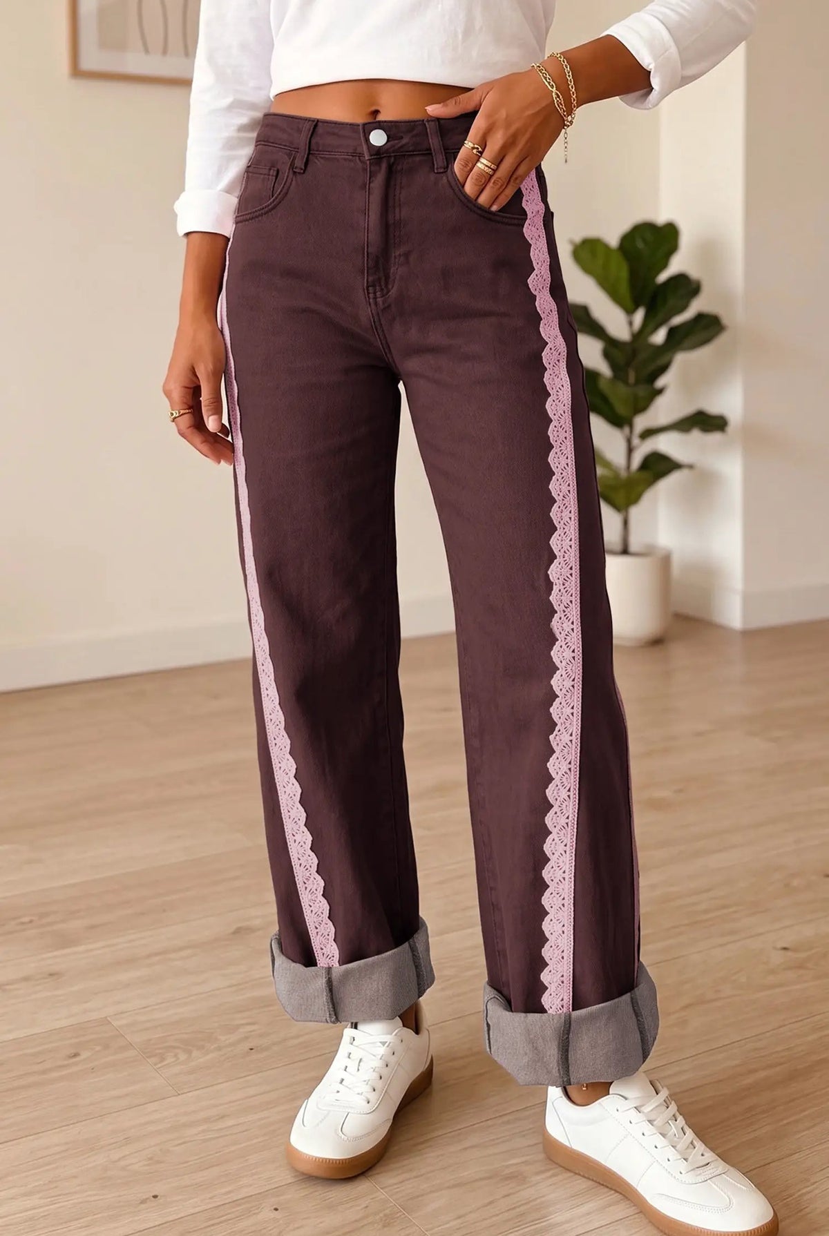 The Elaina Jeans - Coffee — view 3
