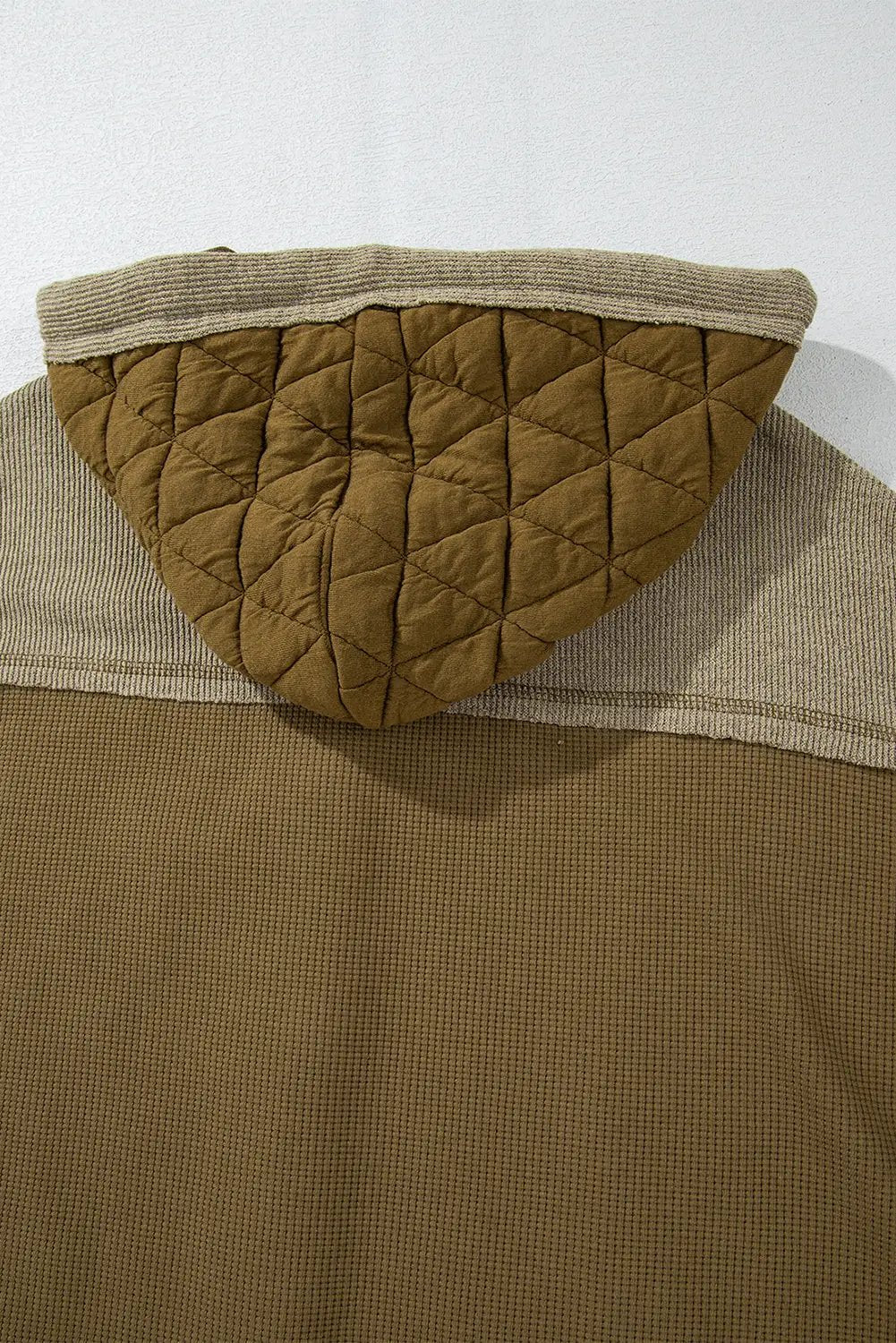 Grateful Threads Boutique Jungle Green Quilted Patchwork Hooded Jacket - Puffer Jackets
