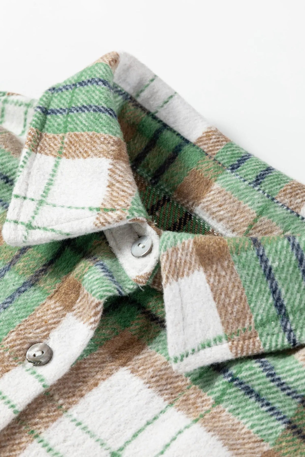 The Josie Plaid Shacket - Khaki — view 6
