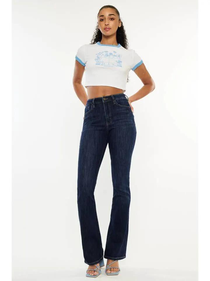 KanCan KanCan Marietta High Rise Bootcut Jeans – Dark Wash - Jeans Dark wash high rise bootcut