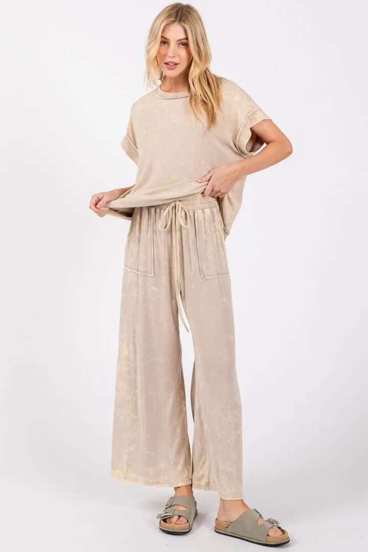 Sewn + Seen Mineral Washed Rib Set - Outfit Sets