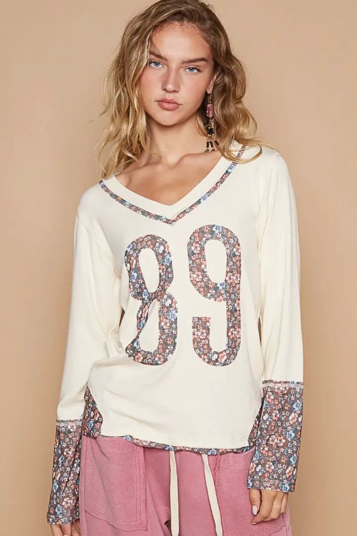 POL POL Number Patch Top - T-Shirts