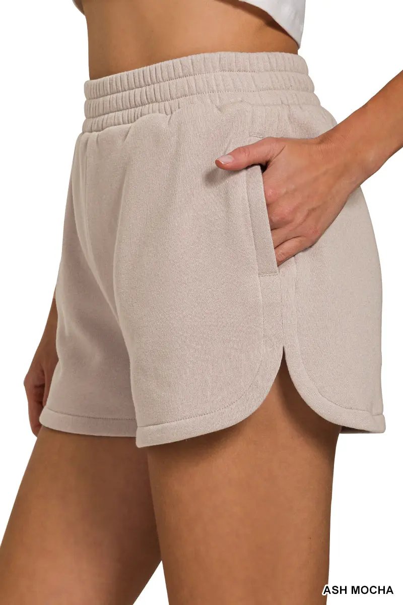 Zenana The Cloud Nine Fleece Lounge Set by Zenana - Outfit Sets Zenana Fleece Long Sleeve Sweatshirts & Shorts Set