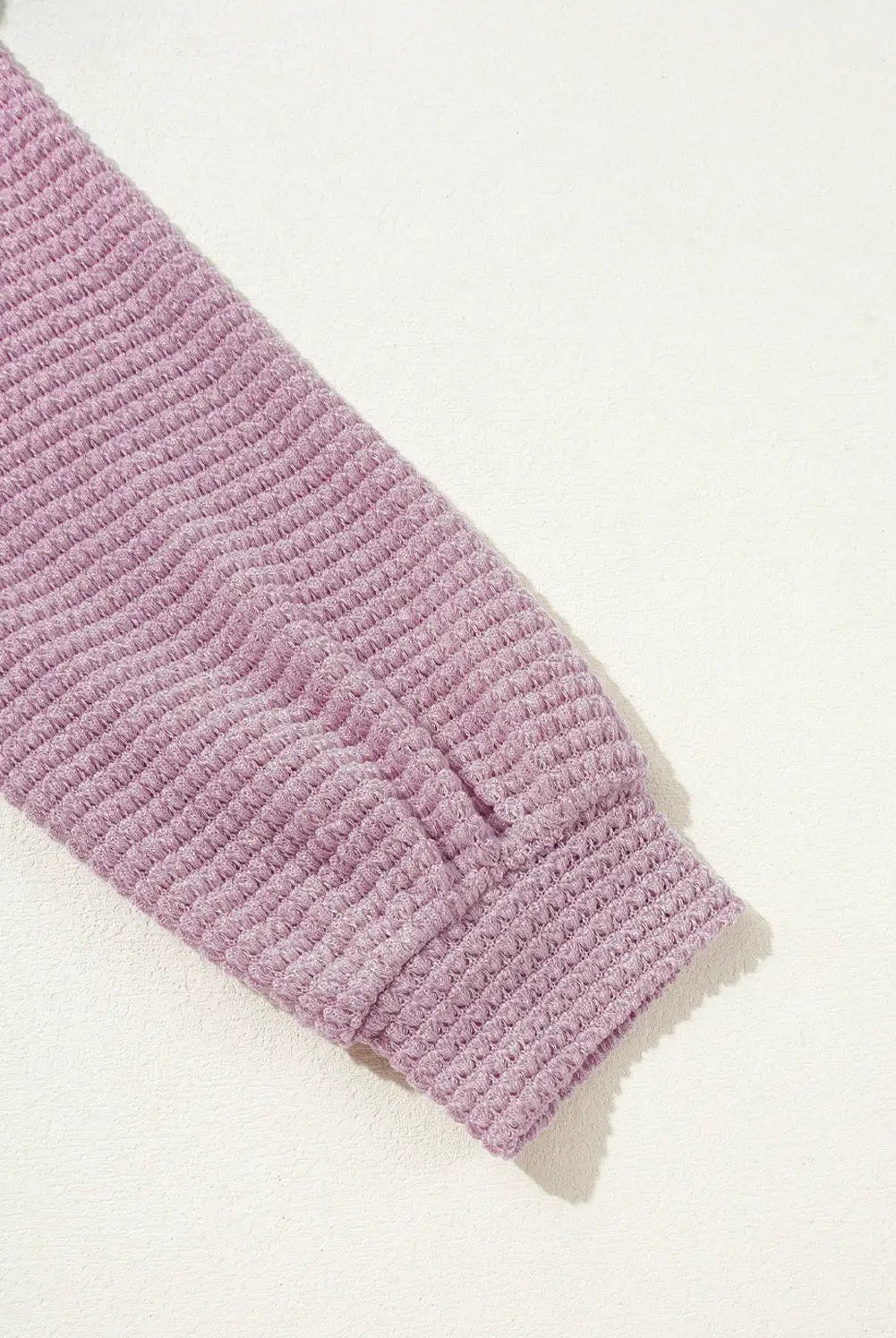 Grateful Threads Boutique Plus Size Lavender Hooded Waffle Knit Top - Shirts