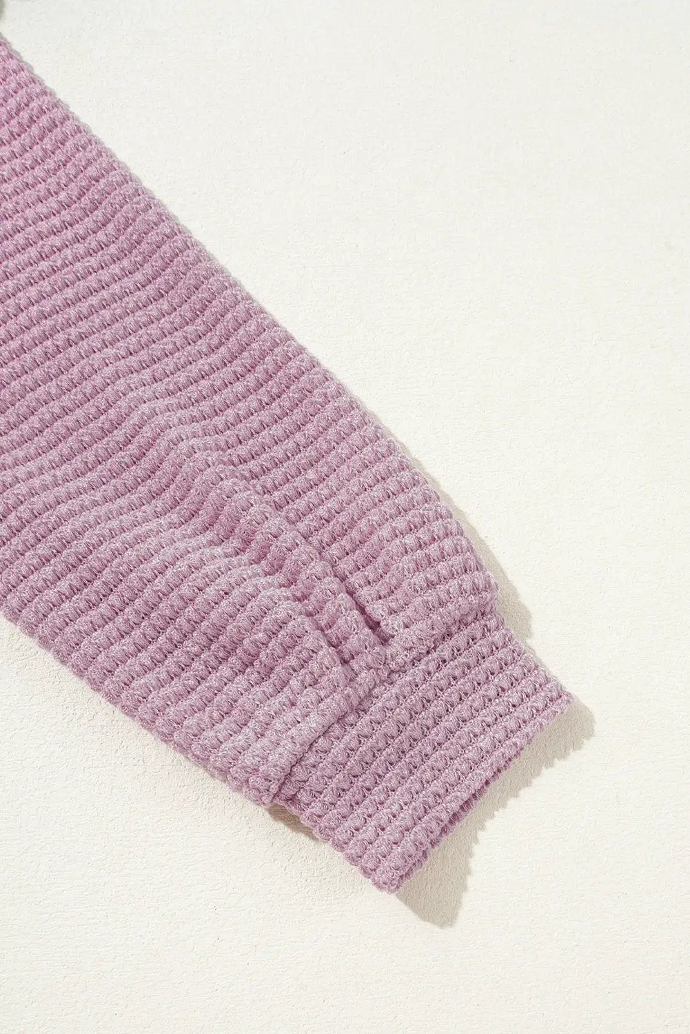 Grateful Threads Boutique Plus Size Lavender Hooded Waffle Knit Top - Shirts